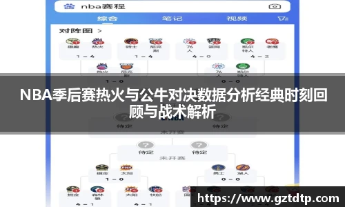 NBA季后赛热火与公牛对决数据分析经典时刻回顾与战术解析